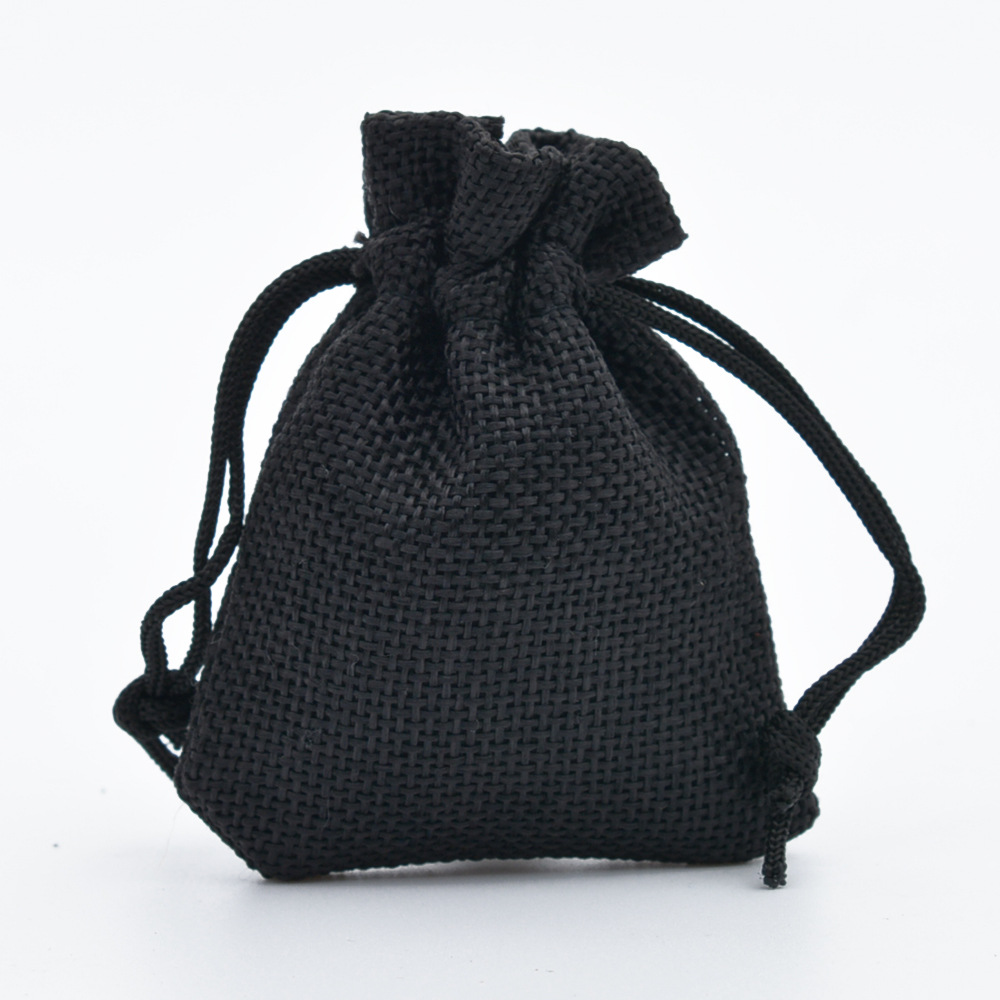 Manufacturers wholesale drawstring linen bag mini rope linen jewellery packaging gift bag bundle mouth small cloth bag, image 4