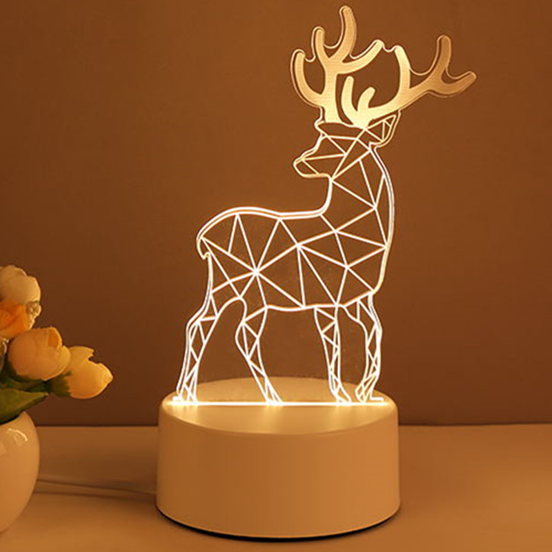 3d lamp acrylic USB LED night lights neon sign lamp xmas home decorations for room decor Valentines Day gifts, image 3