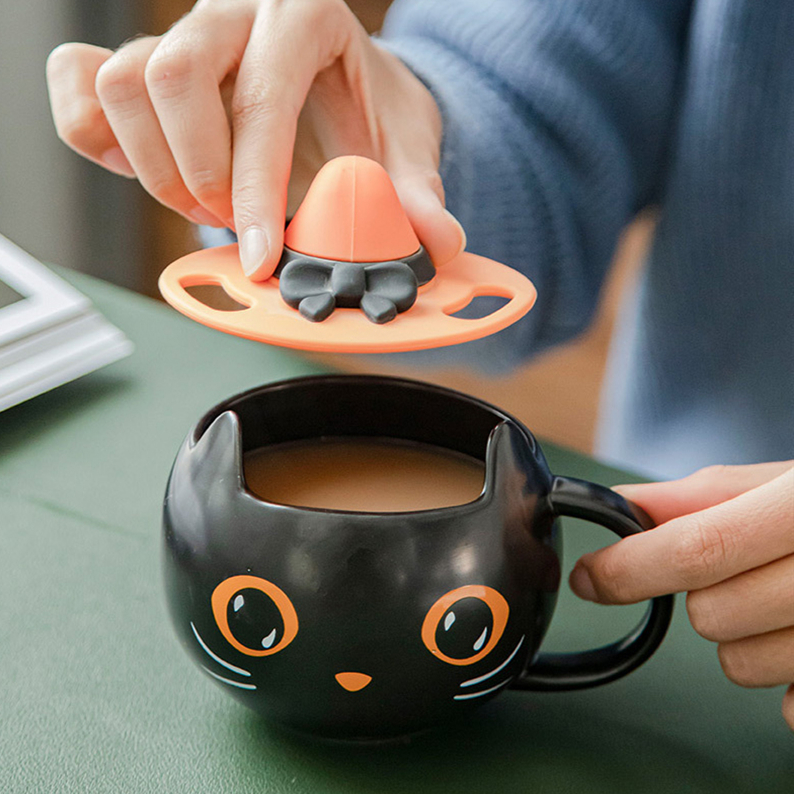 Pumpkin covered spoon couple gift mug