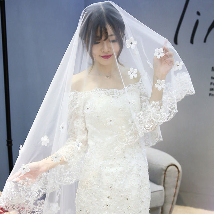 New style veil korean lace petal veil