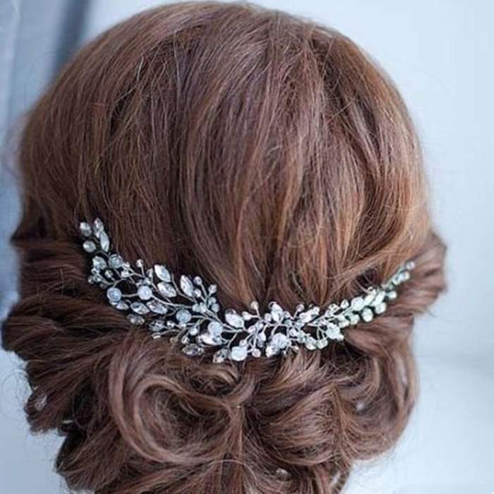 Crystal headgear wedding bridal hair jewellery accessories