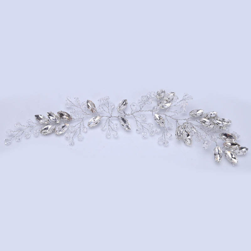 Crystal headgear wedding bridal hair jewellery accessories, image 2