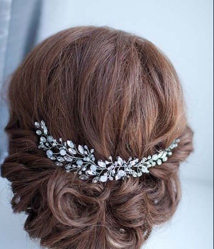 Crystal headgear wedding bridal hair jewellery accessories, image 3