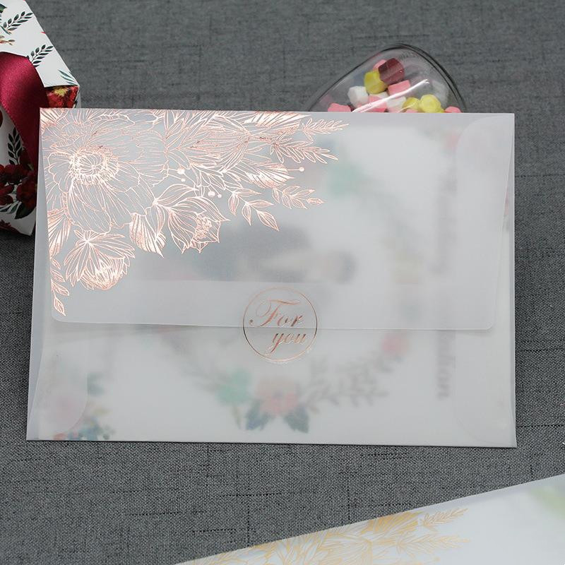 Sulfuric acid paper invitation card bronzing matte varnish, image 3