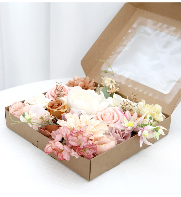 Flower box wedding party gift wedding bridesmaid bridal bouquet, image 2