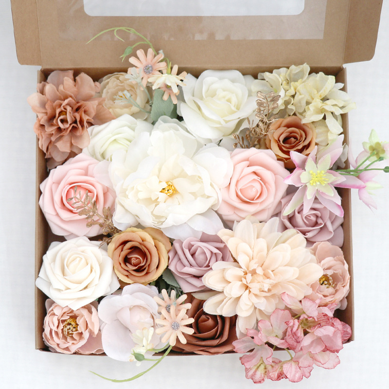Flower box wedding party gift wedding bridesmaid bridal bouquet, image 4