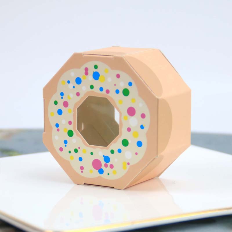 Candy coloured donut polygon cookie box, image 2